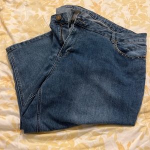 Avenue Women's Plus Size 24W Capri Jeans